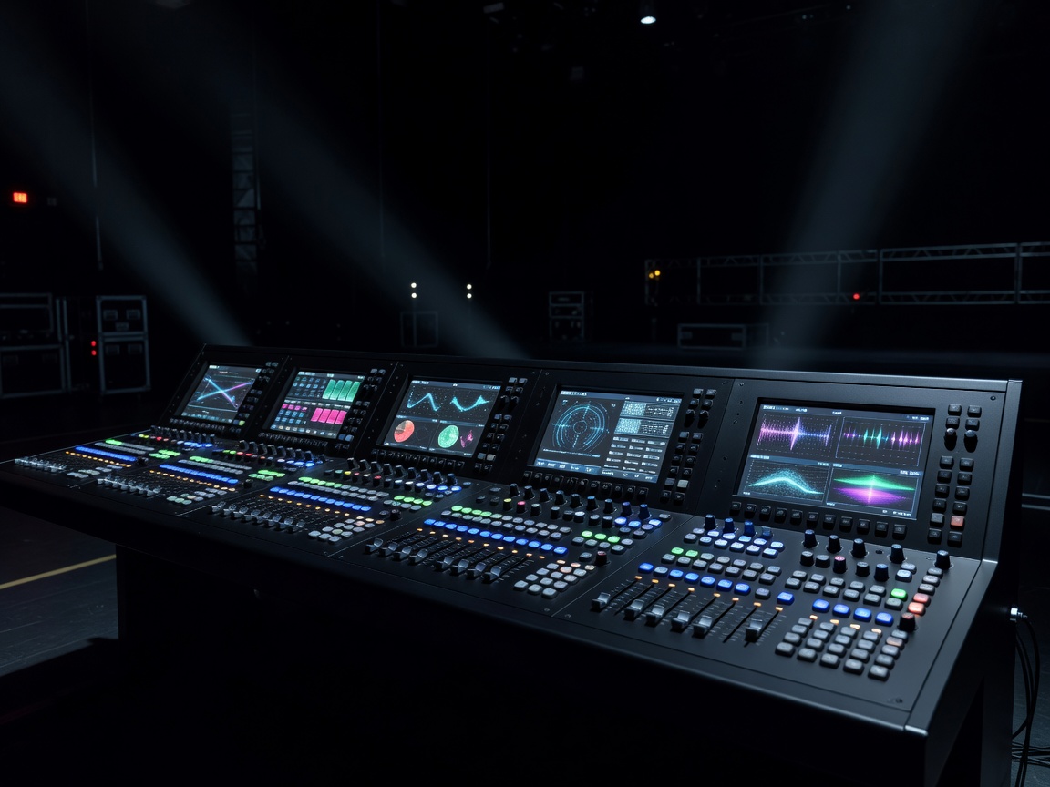 Illuminated control surfaces and screens in a dark production environment